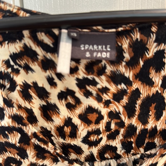 Sparkle & Fade leopard print and black hi low tank top XS / S - Picture 3 of 8